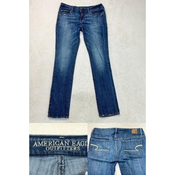 American Eagle Outfitters Skinny Stretch Jeans Blue Women's Size 6 W28 L36 - Picture 1 of 16
